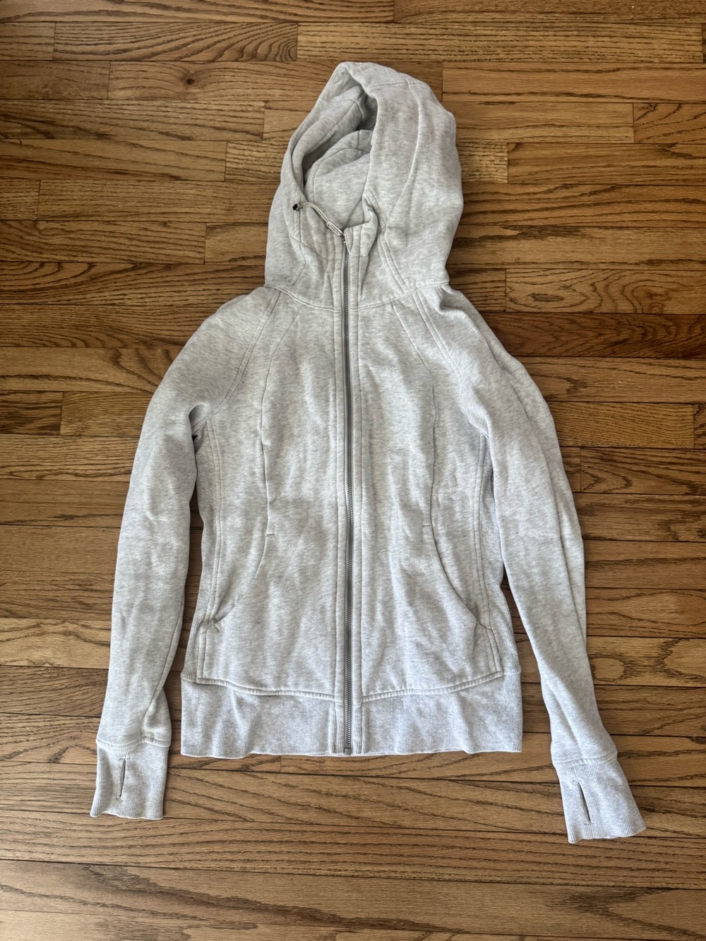 Lululemon Heather Grey Scuba Hoodie Fitted, Full Zip